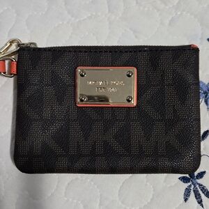 Michael Kors Black and Gold Logo Pouch